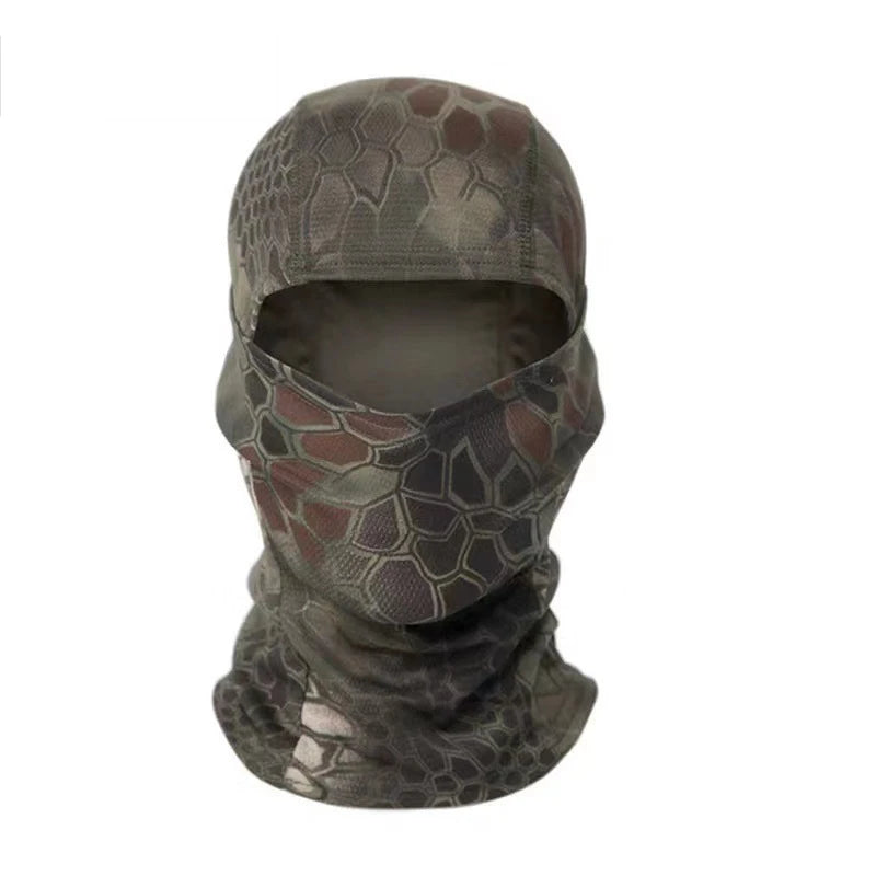 Camouflage Bivakmuts – Multifunctioneel Gezichtsmasker voor Outdoor, Motor, Skiën & Airsoft – Ademend & Comfortabel
