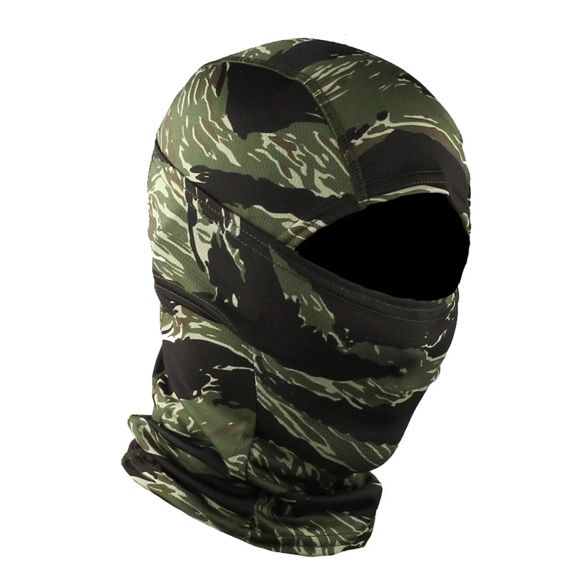 Camouflage Bivakmuts – Multifunctioneel Gezichtsmasker voor Outdoor, Motor, Skiën & Airsoft – Ademend & Comfortabel