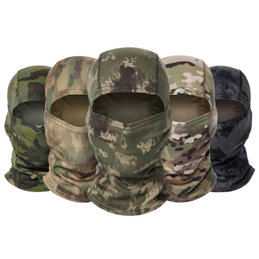 Camouflage Bivakmuts – Multifunctioneel Gezichtsmasker voor Outdoor, Motor, Skiën & Airsoft – Ademend & Comfortabel