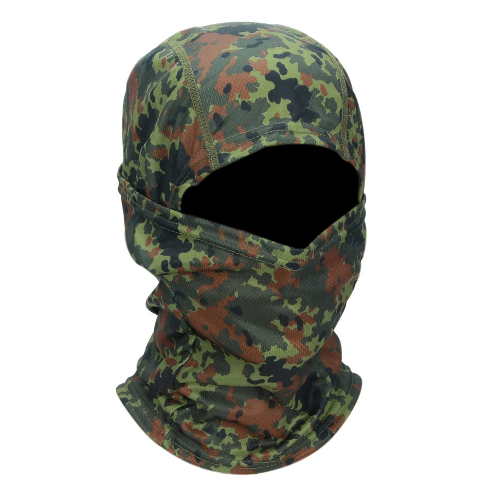 Camouflage Bivakmuts – Multifunctioneel Gezichtsmasker voor Outdoor, Motor, Skiën & Airsoft – Ademend & Comfortabel